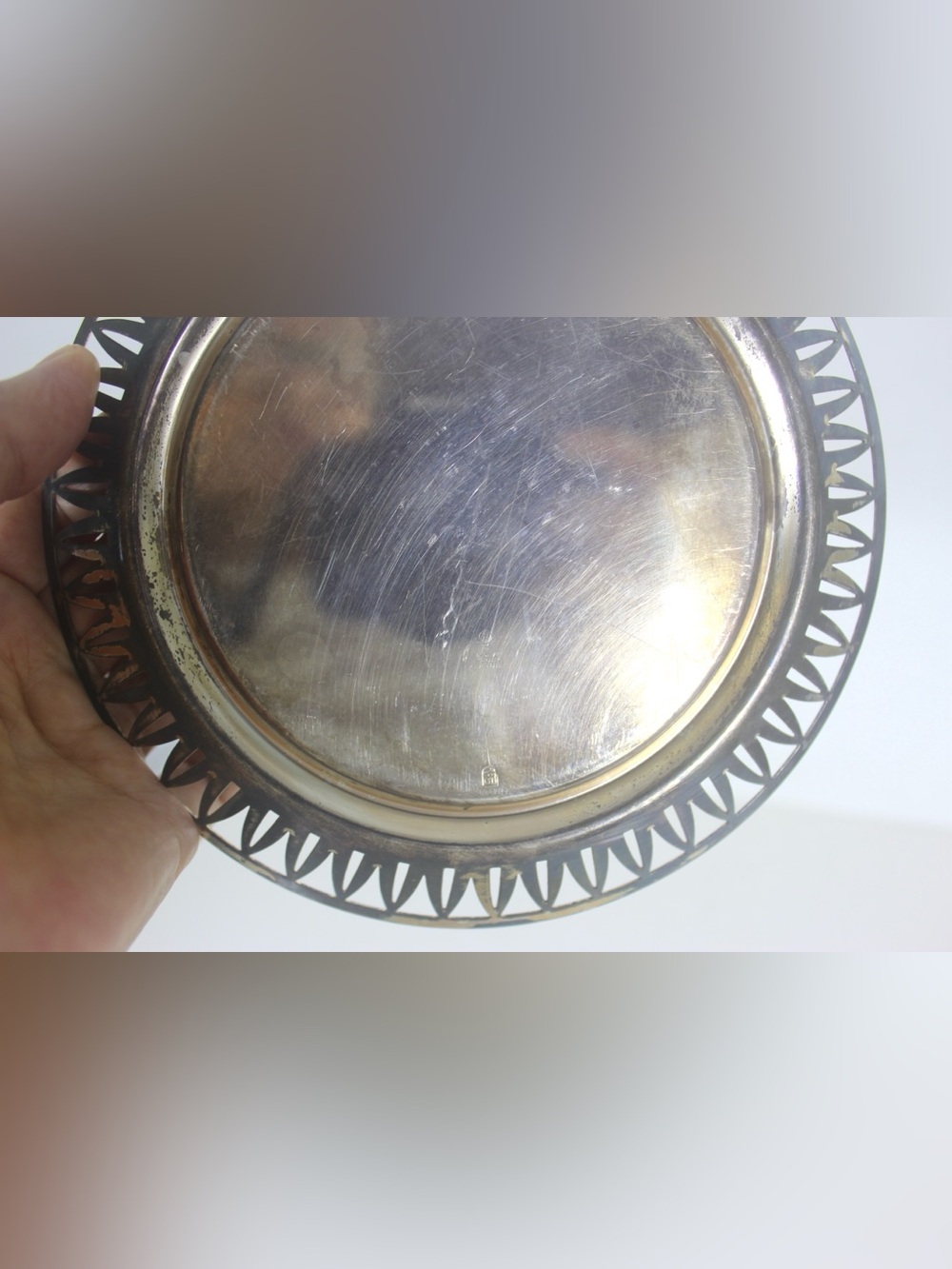 Silverplated Wine Coaster or Pillar Candleholder - Picture 6 of 8